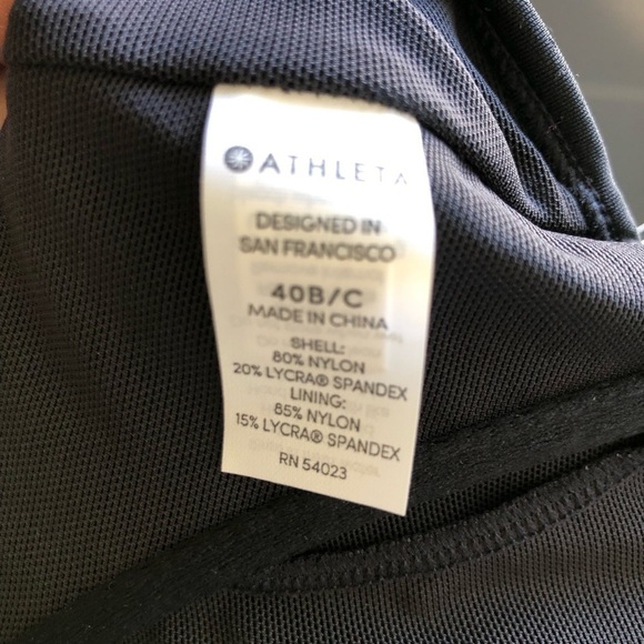 Athleta Black High Neck Loop Bikini Top 40 B/C - Picture 11 of 11